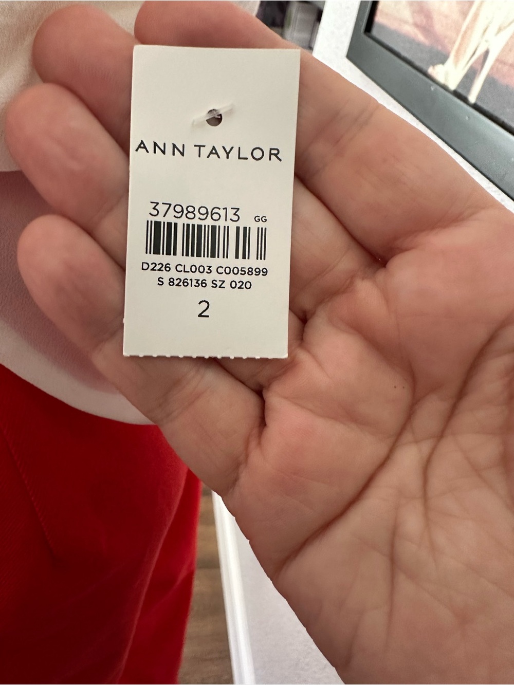 Ann Taylor Red Wide Leg Sailor Pants Gold Crest Buttons - Picture 5 of 9